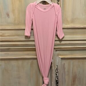 Soft Pink Knotted Lounge Gown for babies